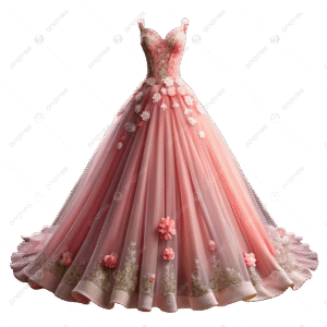 Dusty Rose Wedding Gown